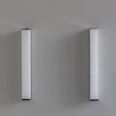 Jean Perzel 2 pairs of Fine French 1960s Glass and Nickel Chrome Sconces by Perzel
