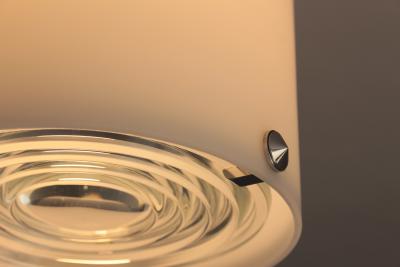 Jean Perzel 3 Fine French 1950s Glass and Chrome Flush Mounts by Perzel 1 pair 1 similar