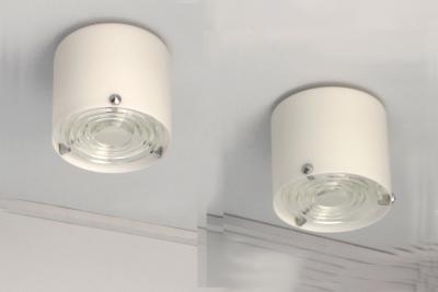 Jean Perzel 3 Fine French 1950s Glass and Chrome Flush Mounts by Perzel 1 pair 1 similar