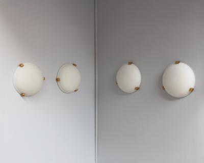 Jean Perzel 5 Fine French Art Deco Flush Mounts or Wall Sconces by Jean Perzel