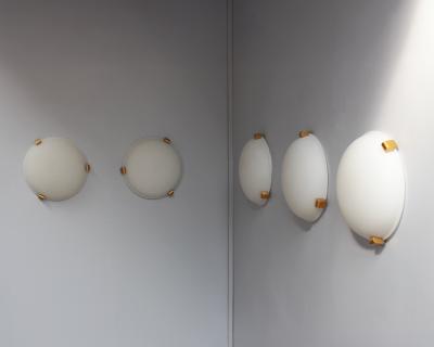 Jean Perzel 5 Fine French Art Deco Flush Mounts or Wall Sconces by Jean Perzel