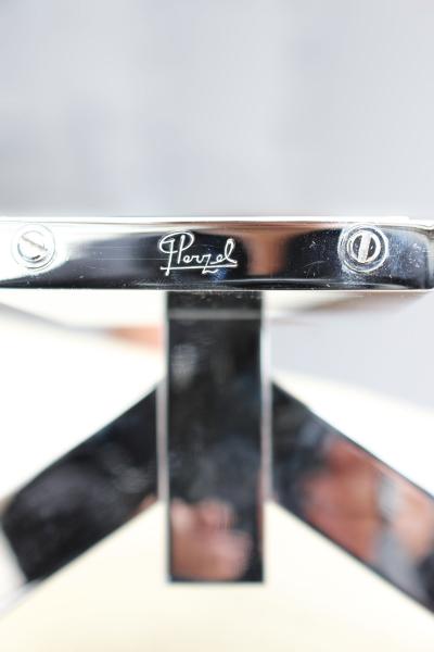 Jean Perzel A Pair of Fine French Art Deco Chrome and Glass Sconces by Perzel