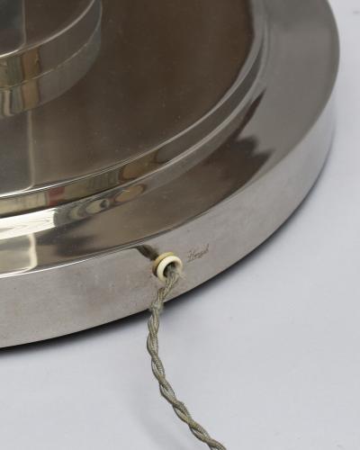 Jean Perzel A Pair of Fine French Art Deco Nickel and Glass Floor Lamps by Perzel