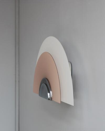 Jean Perzel A Pair of Fine French Art Deco White and Pink Glass Wall Lights by Jean Perzel