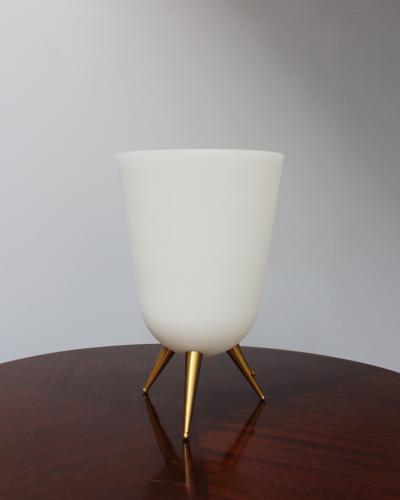 Jean Perzel A Pair of Fine French Mid Century Glass and Bronze Table Lamps by Jean Perzel