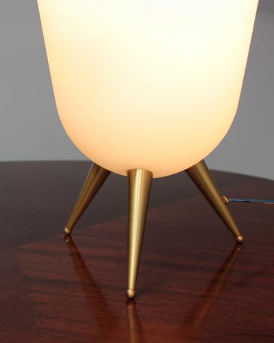 Jean Perzel A Pair of Fine French Mid Century Glass and Bronze Table Lamps by Jean Perzel