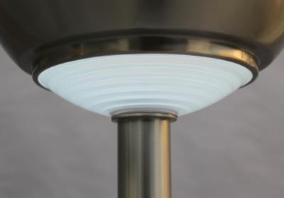 Jean Perzel FINE FRENCH ART DECO NICKEL AND GLASS FLOOR LAMP BY JEAN PERZEL