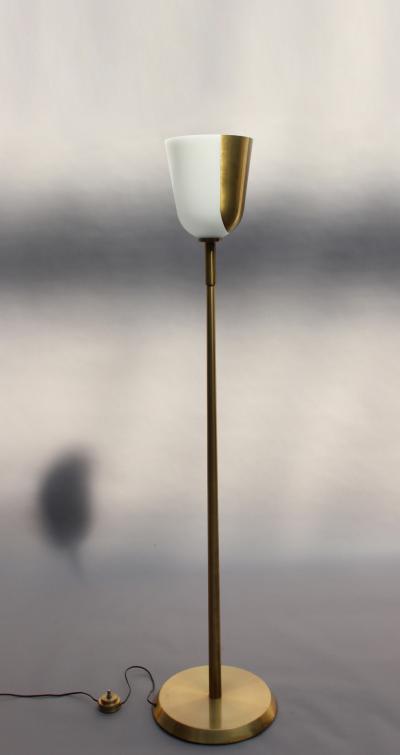 Jean Perzel FINE FRENCH MIDCENTURY BRONZE AND GLASS FLOOR LAMP BY PERZEL