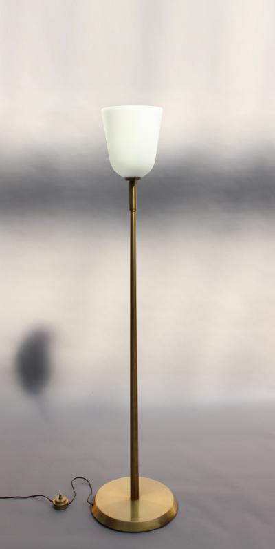 Jean Perzel FINE FRENCH MIDCENTURY BRONZE AND GLASS FLOOR LAMP BY PERZEL
