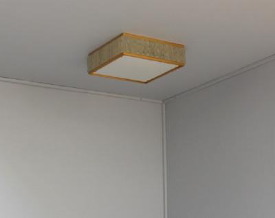 Jean Perzel Fine 1950 s Brass and Glass Square Queen Necklace Ceiling Light by Perzel