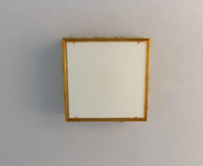 Jean Perzel Fine 1950 s Brass and Glass Square Queen Necklace Ceiling Light by Perzel