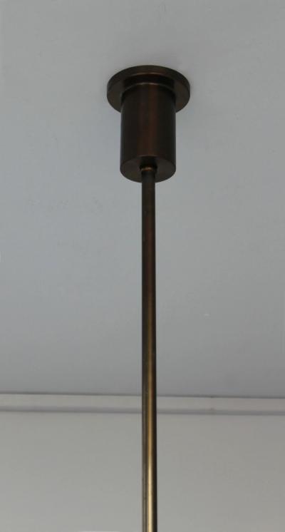 Jean Perzel Fine French 1940s Metal and Glass Chandelier by Jean Perzel