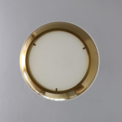 Jean Perzel Fine French 1950 s Glass and Bronze Pendant by Perzel