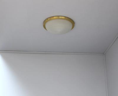 Jean Perzel Fine French 1950s Glass and Brass Flush Mount by Perzel