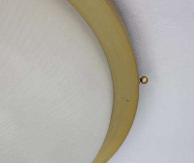 Jean Perzel Fine French 1950s Glass and Brass Flush Mount by Perzel