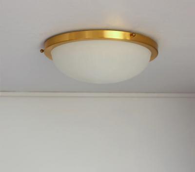 Jean Perzel Fine French 1950s Glass and Brass Flush Mount by Perzel