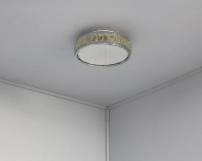 Jean Perzel Fine French 1970s Chrome and Glass Queens Necklace Ceiling Light by Perzel