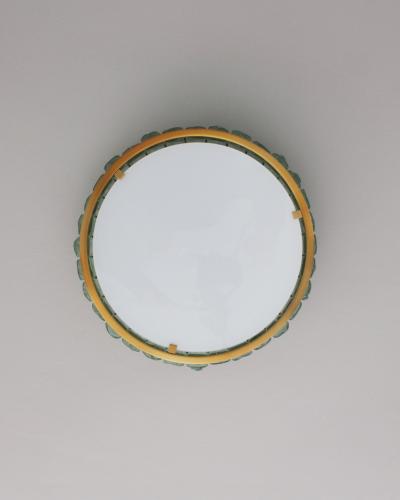 Jean Perzel Fine French 1970s Queens Necklace Flush Mount by Perzel