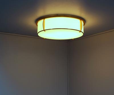 Jean Perzel Fine French Art Deco Bronze and Enameled Glass Flush Mount by Jean Perzel