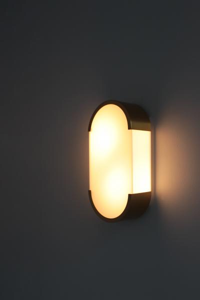 Jean Perzel Fine French Art Deco Bronze and Glass Ceiling or Wall Light by Perzel