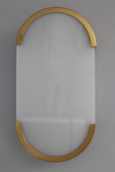 Jean Perzel Fine French Art Deco Bronze and Glass Ceiling or Wall Light by Perzel