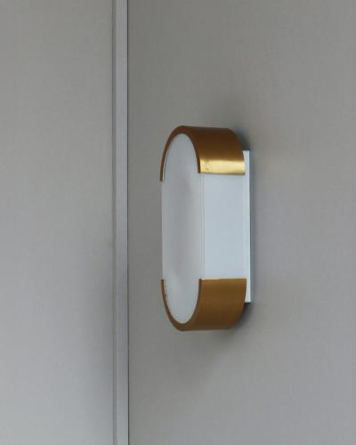 Jean Perzel Fine French Art Deco Bronze and Glass Ceiling or Wall Light by Perzel