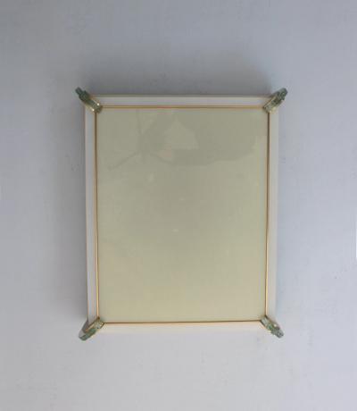 Jean Perzel Fine French Art Deco Bronze and Glass Flush Mount by Jean Perzel