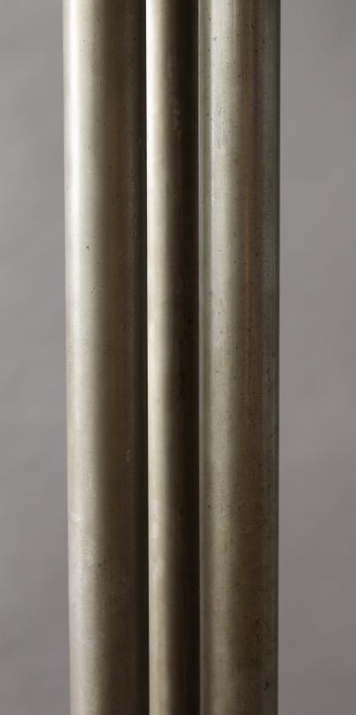 Jean Perzel Fine French Art Deco Chrome and Glass Floor Lamp by Jean Perzel