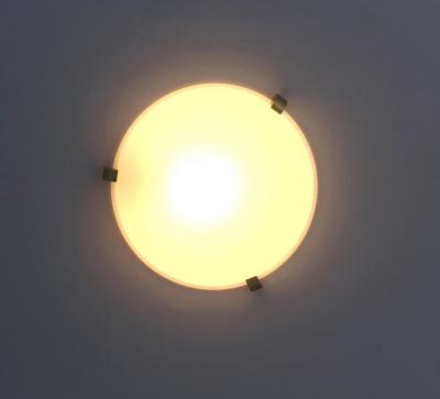 Jean Perzel Fine French Art Deco Glass and Brass Flush Mount Sconce by Jean Perzel