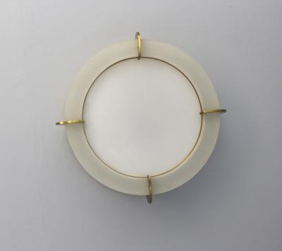 Jean Perzel Fine French Art Deco Glass and Bronze Ceiling Light by Jean Perzel