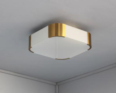 Jean Perzel Fine French Art Deco Glass and Bronze Ceiling or Wall Light by Perzel