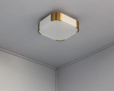 Jean Perzel Fine French Art Deco Glass and Bronze Ceiling or Wall Light by Perzel
