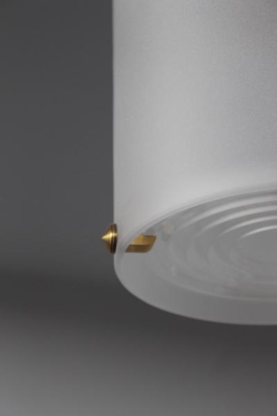 Jean Perzel Fine French Art Deco Glass and Bronze Chandelier by Perzel