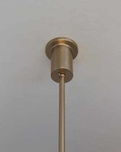 Jean Perzel Fine French Art Deco Glass and Nickel Pendant by Perzel