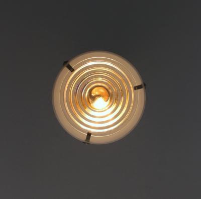 Jean Perzel Fine French Art Deco Glass and Nickel Pendant by Perzel