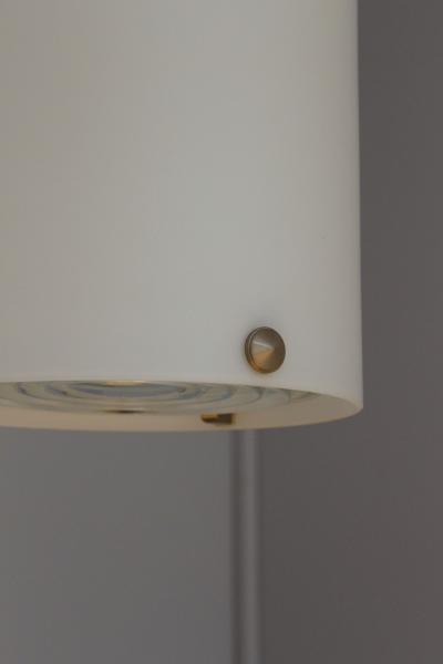 Jean Perzel Fine French Art Deco Glass and Nickel Pendant by Perzel