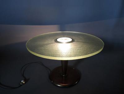 Jean Perzel Fine French Art Deco Illuminated Gueridon by Jean Perzel