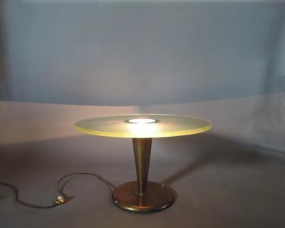 Jean Perzel Fine French Art Deco Illuminated Gueridon by Jean Perzel