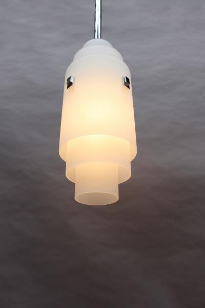 Jean Perzel Fine French Art Deco Pendant by Jean Perzel with a Very Long Rod 120 in 