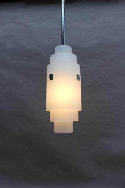 Jean Perzel Fine French Art Deco Pendant by Jean Perzel with a Very Long Rod 120 in 