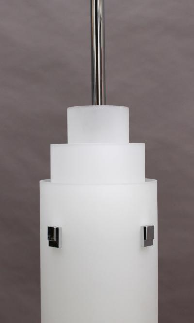 Jean Perzel Fine French Art Deco Pendant by Jean Perzel with a Very Long Rod 120 in 