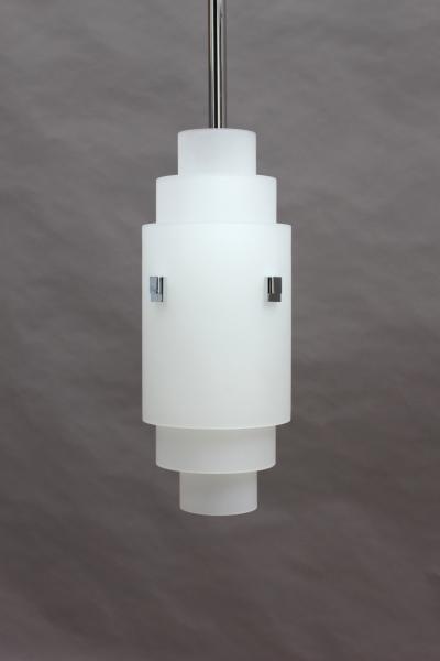 Jean Perzel Fine French Art Deco Pendant by Jean Perzel with a Very Long Rod 120 in 