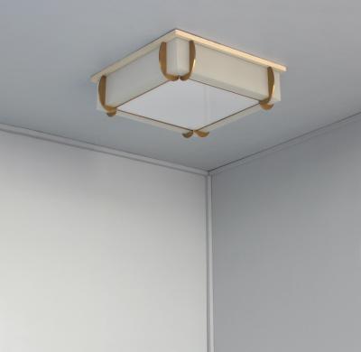 Jean Perzel Fine French Art Deco Square Flush Mount by Jean Perzel