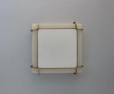 Jean Perzel Fine French Art Deco Square Flush Mount by Jean Perzel