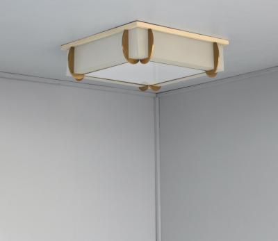 Jean Perzel Fine French Art Deco Square Flush Mount by Jean Perzel