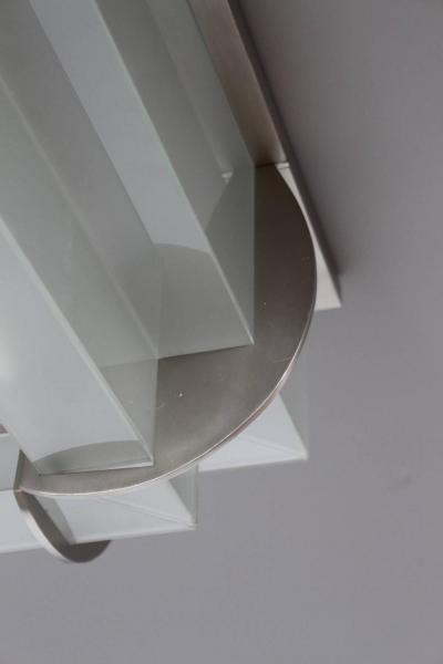 Jean Perzel Fine French Art Deco Two Tier Square Flush Mount by Jean Perzel