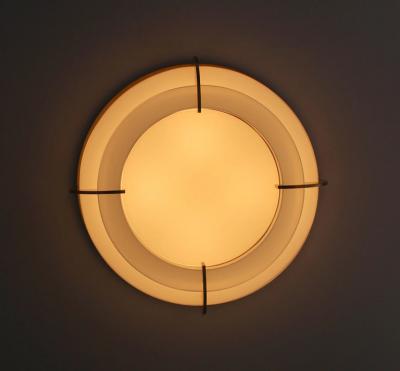 Jean Perzel Fine French Art Deco Two Tiered Flush Mount by Jean Perzel