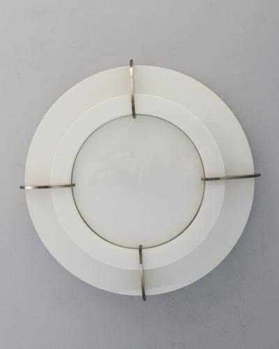 Jean Perzel Fine French Art Deco Two Tiered Flush Mount by Jean Perzel