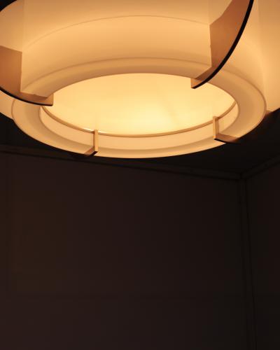 Jean Perzel Fine French Art Deco Two Tiered Flush Mount by Jean Perzel