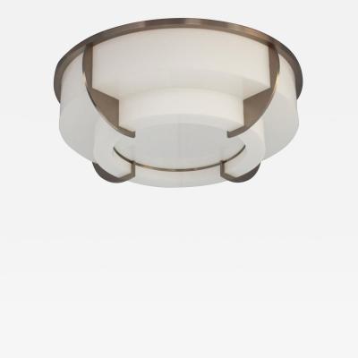 Jean Perzel Fine French Art Deco Two Tiered Flush Mount by Jean Perzel